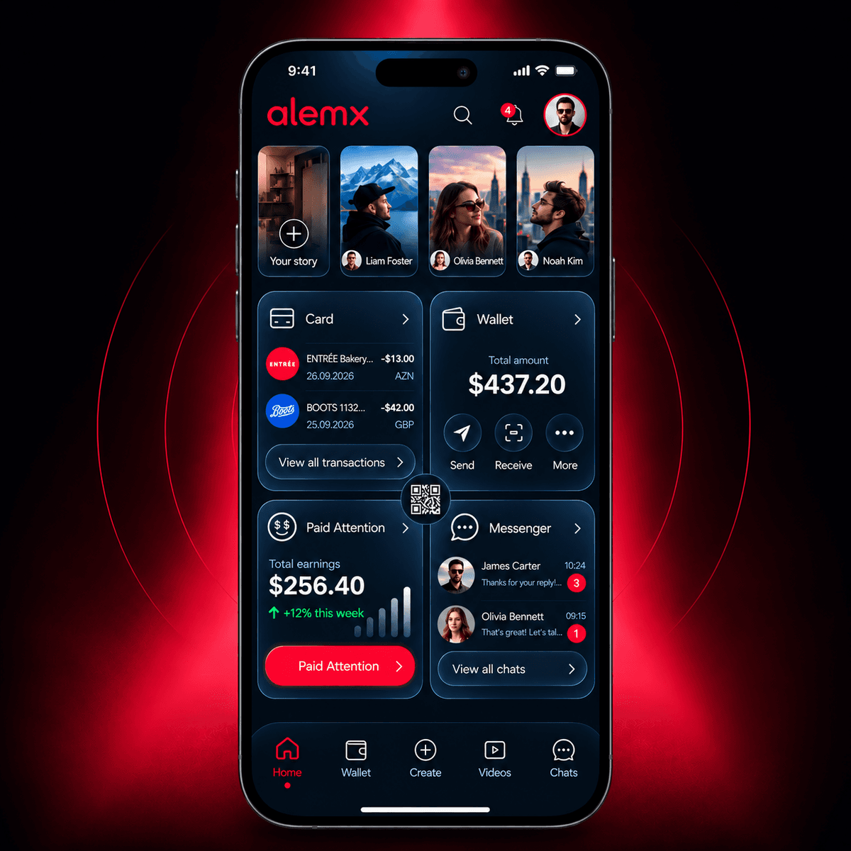 The AlemX virtual Visa card